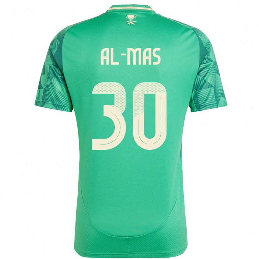 Danxen Kinder Saudi-Arabien Abdullah Al-Mas #30 Grün Heimtrikot Trikot 24-26 T-Shirt Schweiz