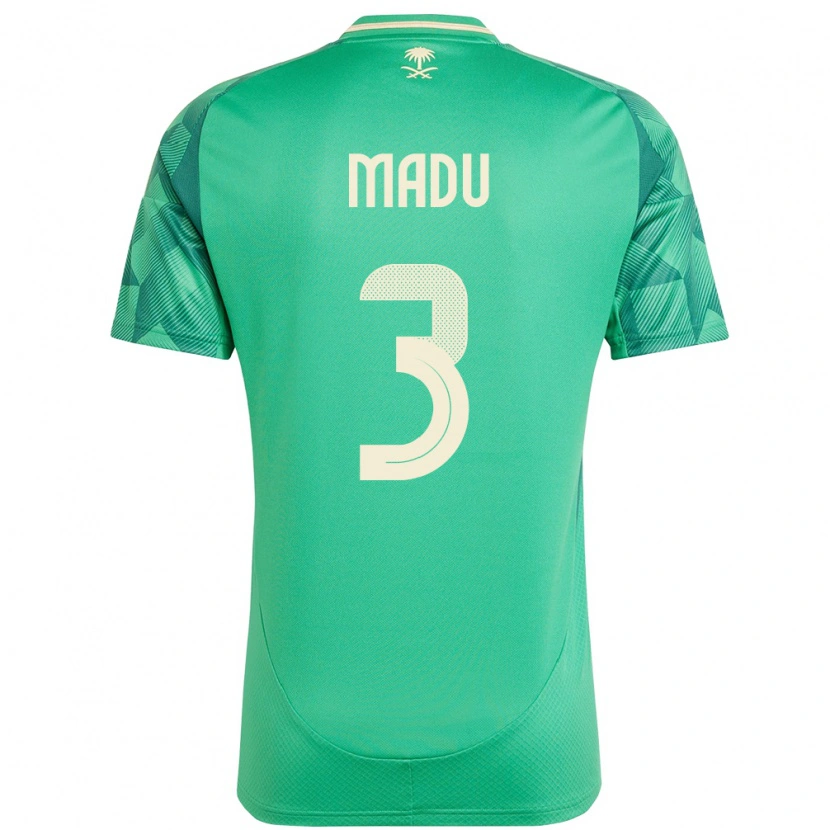 Danxen Kinder Saudi-Arabien Abdullah Madu #3 Grün Heimtrikot Trikot 24-26 T-Shirt Schweiz
