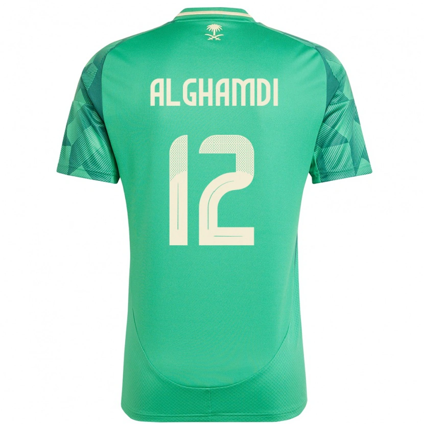 Danxen Kinder Saudi-Arabien Faisal Alghamdi #12 Grün Heimtrikot Trikot 24-26 T-Shirt Schweiz