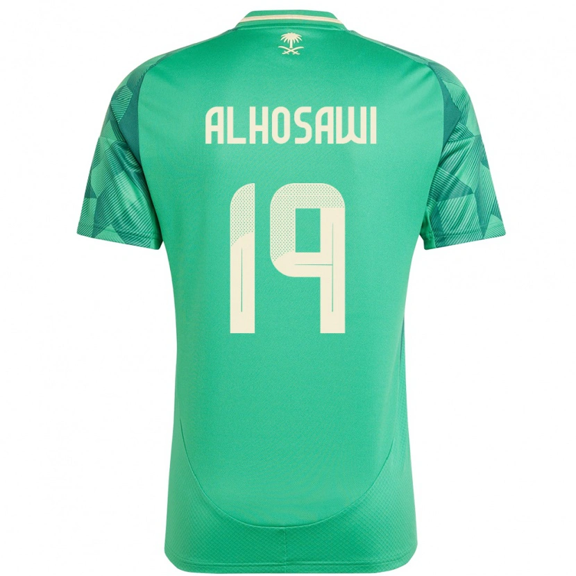 Danxen Kinder Saudi-Arabien Zakrei Alhosawi #19 Grün Heimtrikot Trikot 24-26 T-Shirt Schweiz
