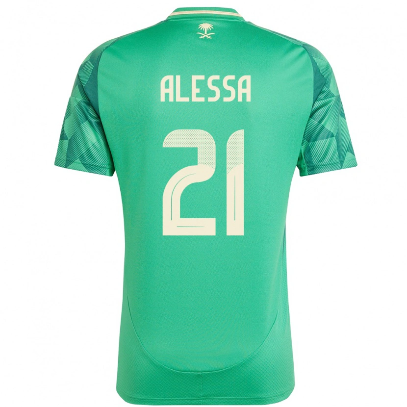 Danxen Kinder Saudi-Arabien Mohammed Alessa #21 Grün Heimtrikot Trikot 24-26 T-Shirt Schweiz