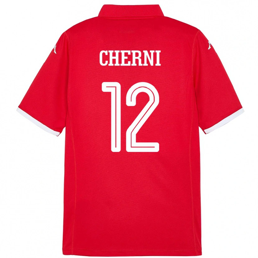 Danxen Kinder Tunesien Amin Cherni #12 Rot Heimtrikot Trikot 24-26 T-Shirt Schweiz