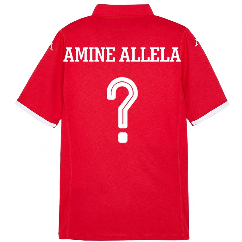 Danxen Kinder Tunesien Mohamed Amine Allela #0 Rot Heimtrikot Trikot 24-26 T-Shirt Schweiz