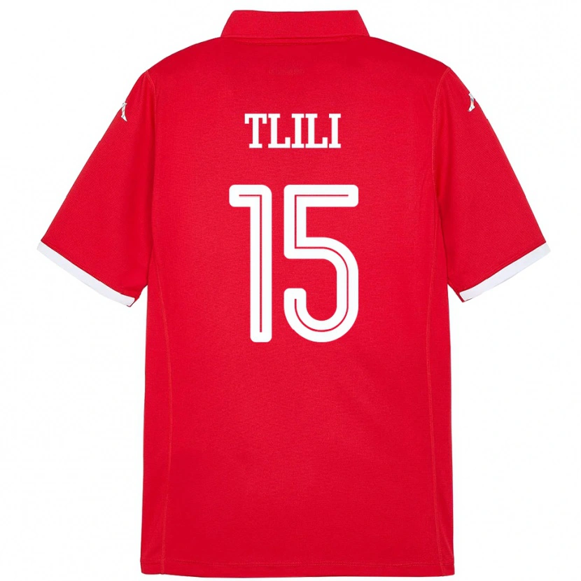 Danxen Kinder Tunesien Mehdi Tlili #15 Rot Heimtrikot Trikot 24-26 T-Shirt Schweiz