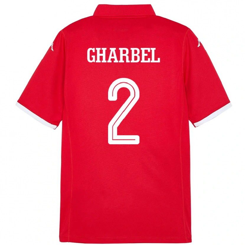 Danxen Kinder Tunesien Mahmoud Gharbel #2 Rot Heimtrikot Trikot 24-26 T-Shirt Schweiz