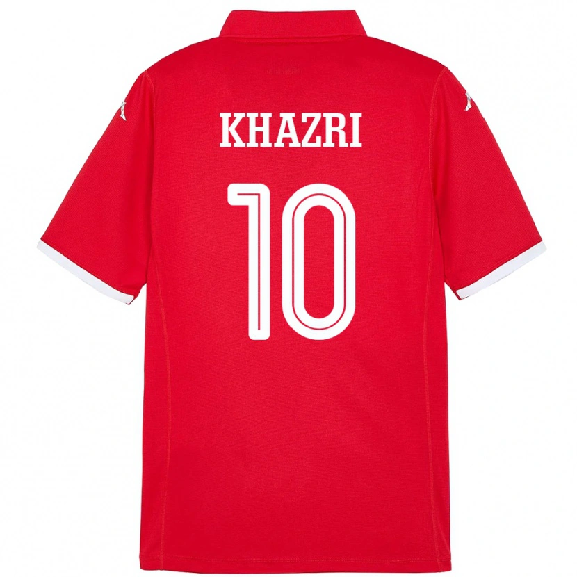 Danxen Kinder Tunesien Wahbi Khazri #10 Rot Heimtrikot Trikot 24-26 T-Shirt Schweiz