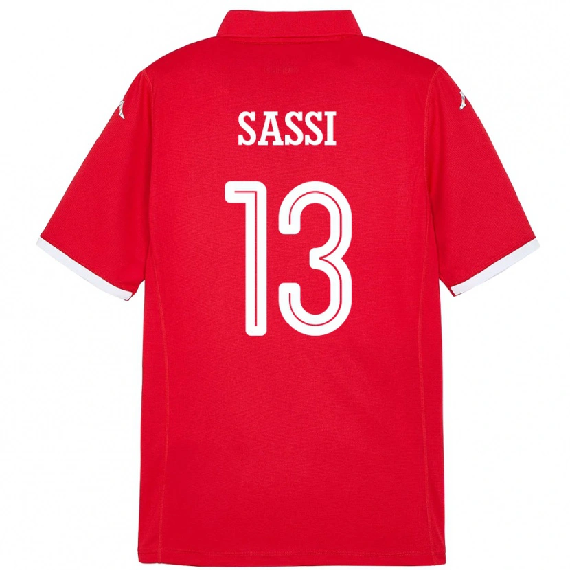 Danxen Kinder Tunesien Ferjani Sassi #13 Rot Heimtrikot Trikot 24-26 T-Shirt Schweiz