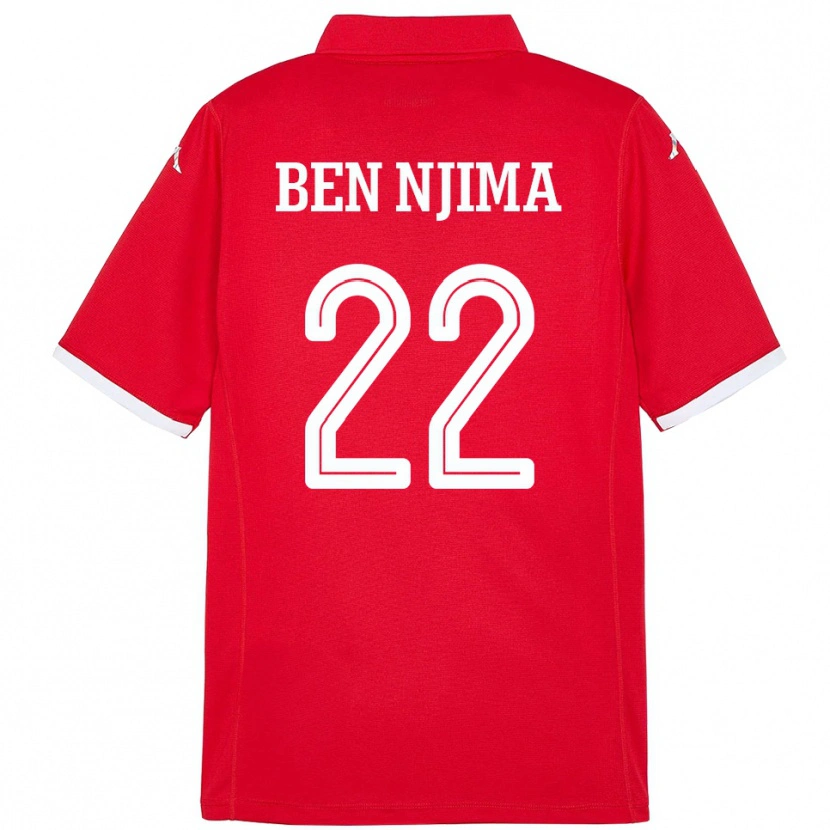 Danxen Kinder Tunesien Firas Ben Njima #22 Rot Heimtrikot Trikot 24-26 T-Shirt Schweiz