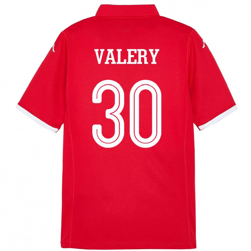 Danxen Kinder Tunesien Yann Valery #30 Rot Heimtrikot Trikot 24-26 T-Shirt Schweiz