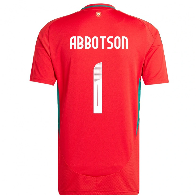Danxen Kinder Wales Oscar Abbotson #1 Rot Heimtrikot Trikot 24-26 T-Shirt Schweiz