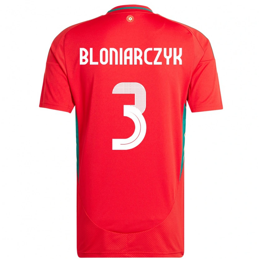 Danxen Kinder Wales Kaven Bloniarczyk #3 Rot Heimtrikot Trikot 24-26 T-Shirt Schweiz