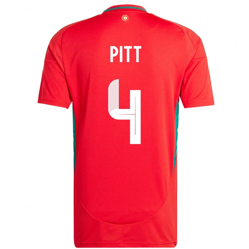 Danxen Kinder Wales Theo Pitt #4 Rot Heimtrikot Trikot 24-26 T-Shirt Schweiz