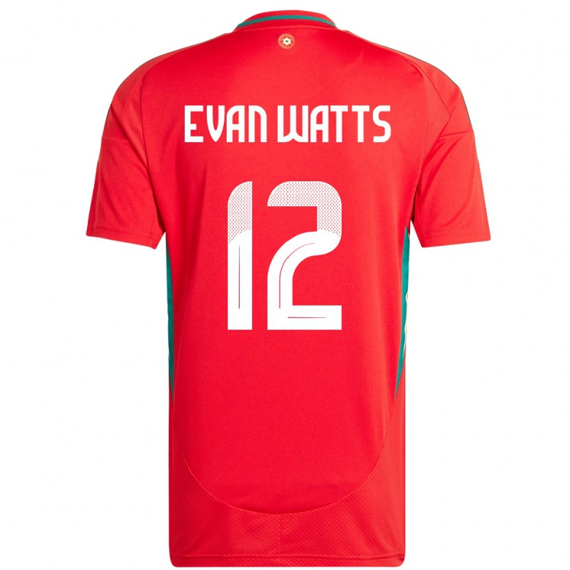 Danxen Kinder Wales Evan Watts #12 Rot Heimtrikot Trikot 24-26 T-Shirt Schweiz