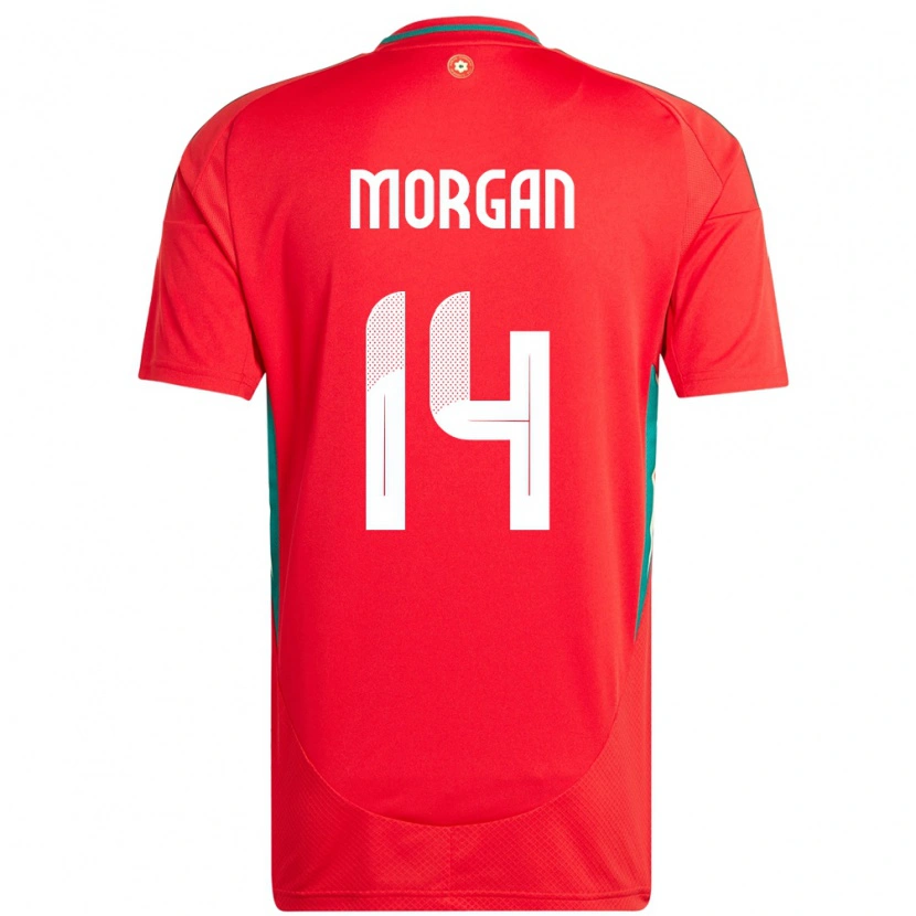 Danxen Kinder Wales George Morgan #14 Rot Heimtrikot Trikot 24-26 T-Shirt Schweiz