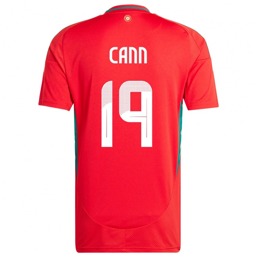 Danxen Kinder Wales Ethan Cann #19 Rot Heimtrikot Trikot 24-26 T-Shirt Schweiz