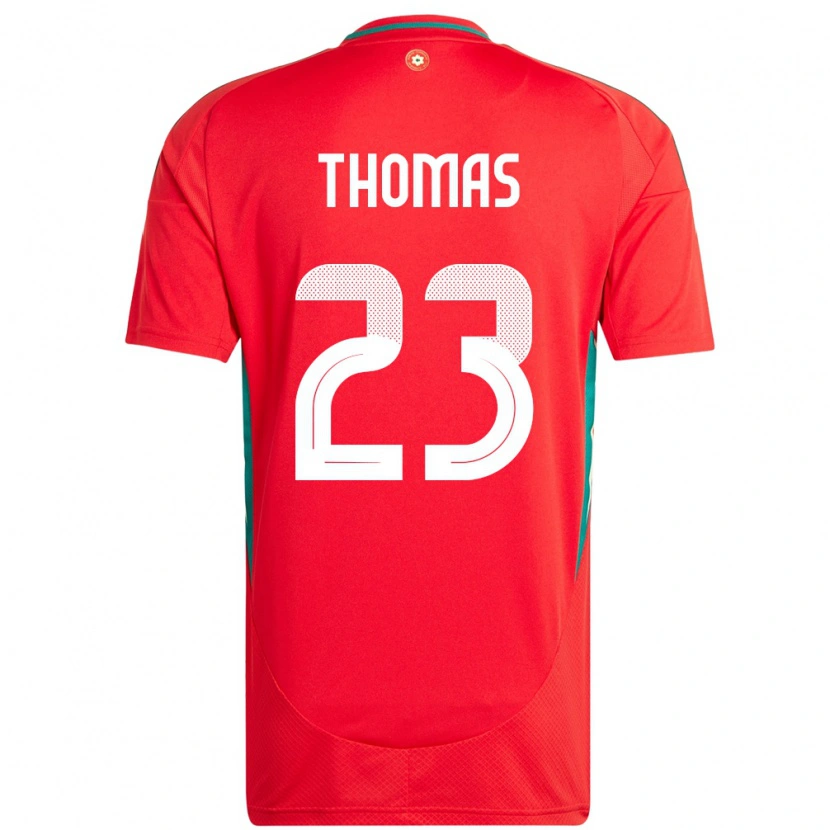 Danxen Kinder Wales Isaac Thomas #23 Rot Heimtrikot Trikot 24-26 T-Shirt Schweiz