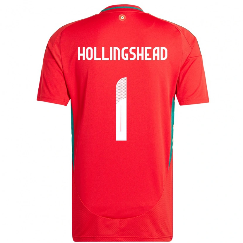 Danxen Kinder Wales Ronnie Hollingshead #1 Rot Heimtrikot Trikot 24-26 T-Shirt Schweiz