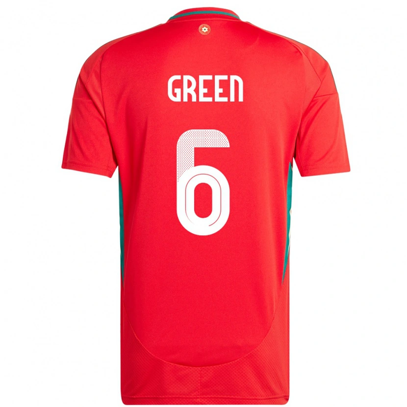 Danxen Kinder Wales Josephine Green #6 Rot Heimtrikot Trikot 24-26 T-Shirt Schweiz