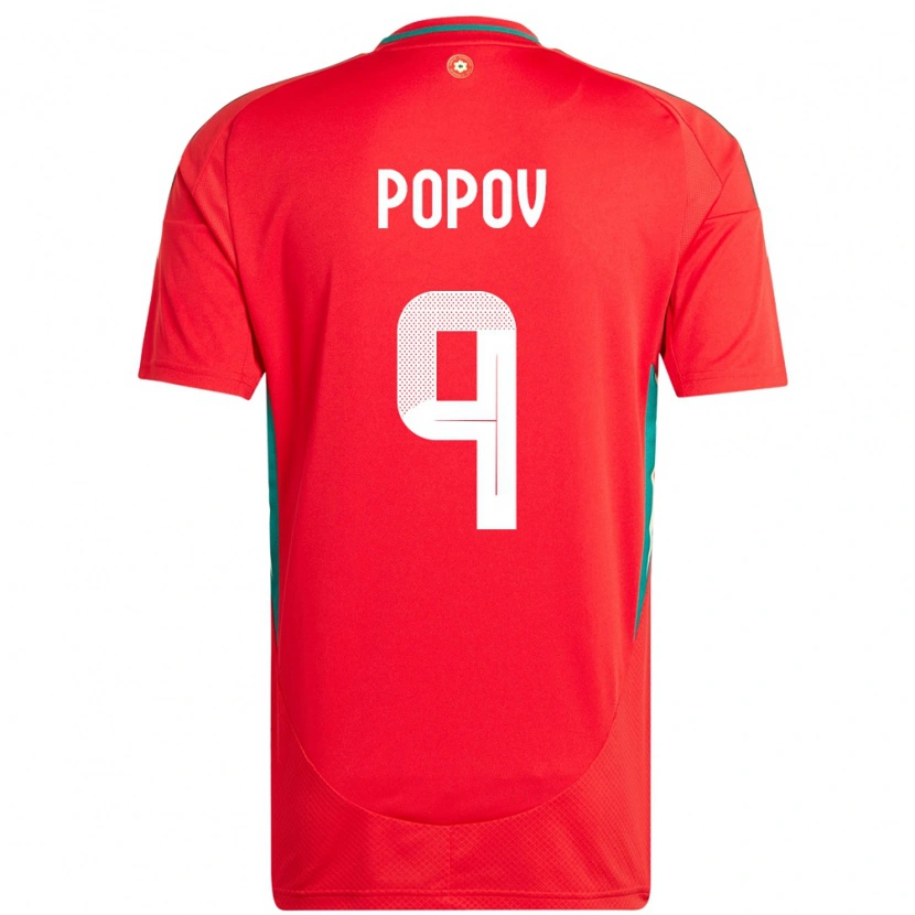 Danxen Kinder Wales Christopher Popov #9 Rot Heimtrikot Trikot 24-26 T-Shirt Schweiz
