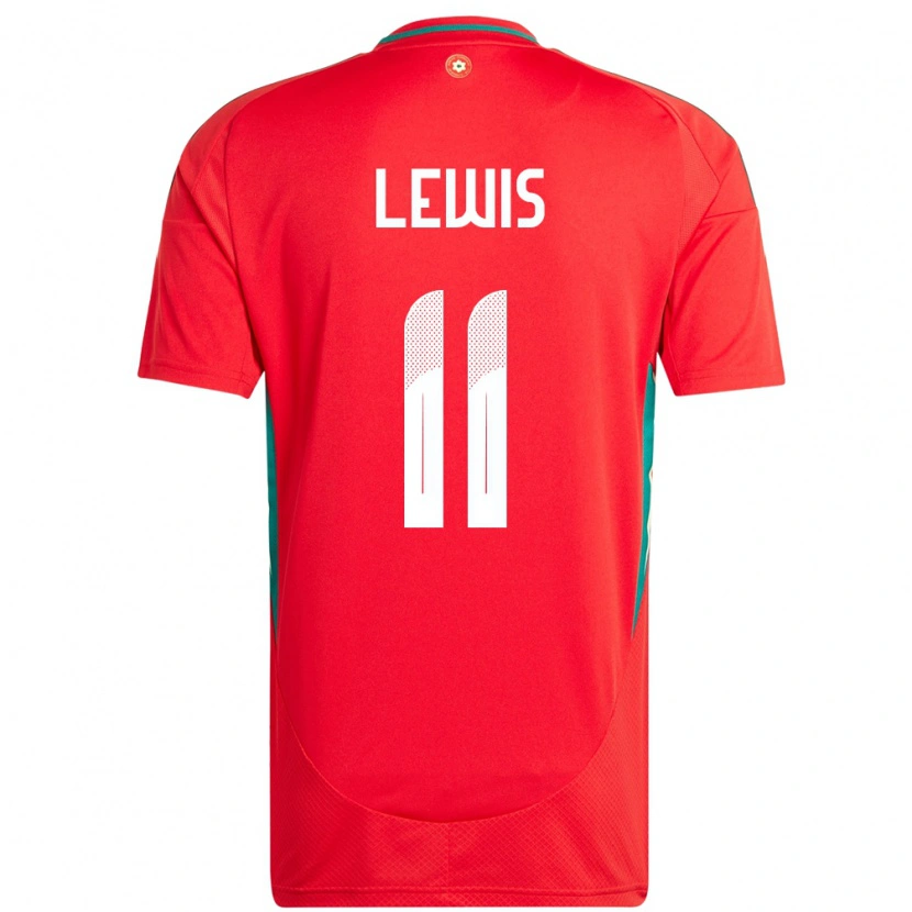 Danxen Kinder Wales Sonny Lewis #11 Rot Heimtrikot Trikot 24-26 T-Shirt Schweiz