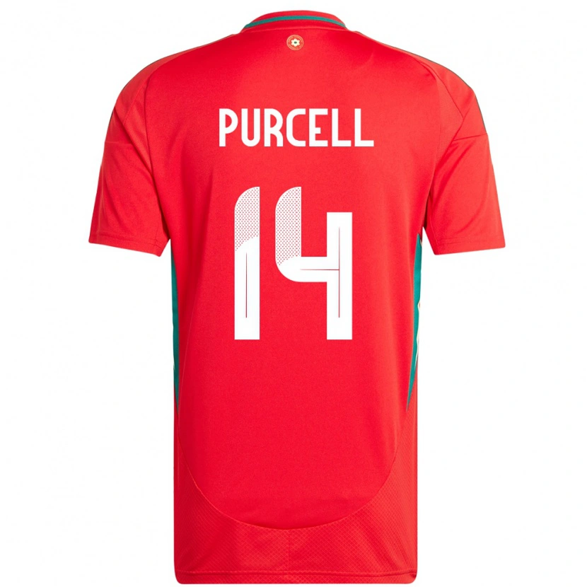 Danxen Kinder Wales Benjamin Purcell #14 Rot Heimtrikot Trikot 24-26 T-Shirt Schweiz