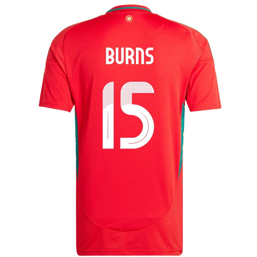 Danxen Kinder Wales Wes Burns #15 Rot Heimtrikot Trikot 24-26 T-Shirt Schweiz