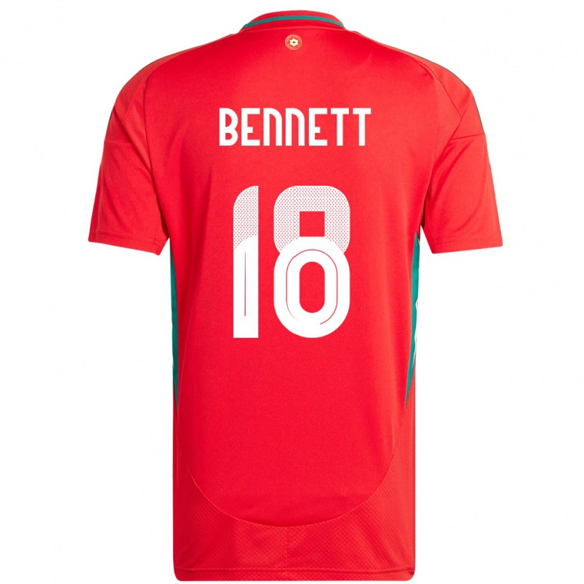 Danxen Kinder Wales Murphy Bennett #18 Rot Heimtrikot Trikot 24-26 T-Shirt Schweiz