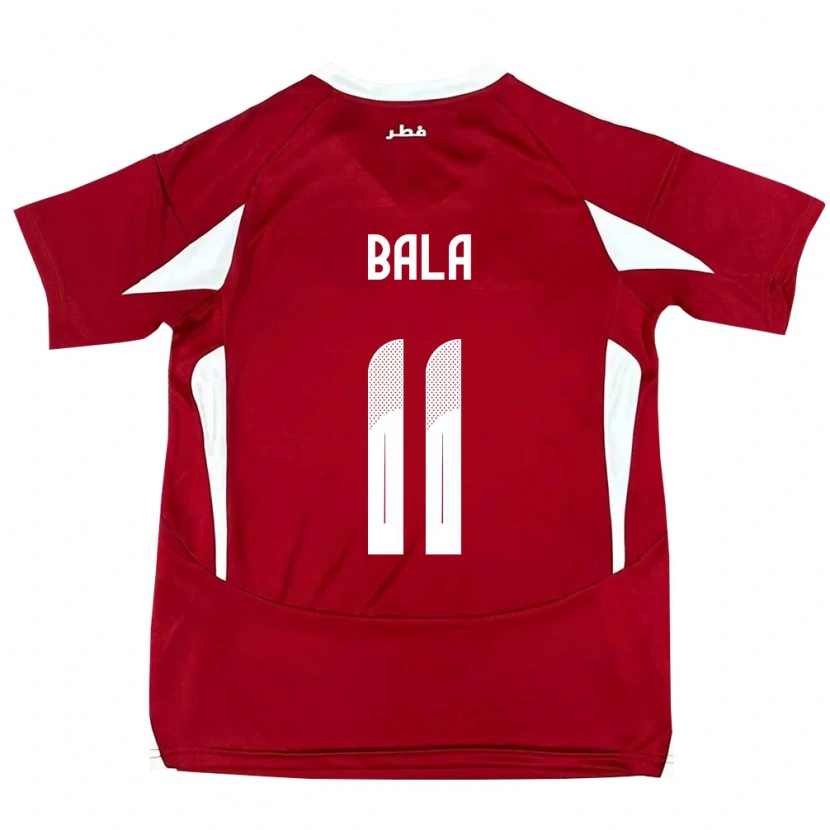 Danxen Kinder Katar Younis Bala #11 Rot Heimtrikot Trikot 24-26 T-Shirt Schweiz