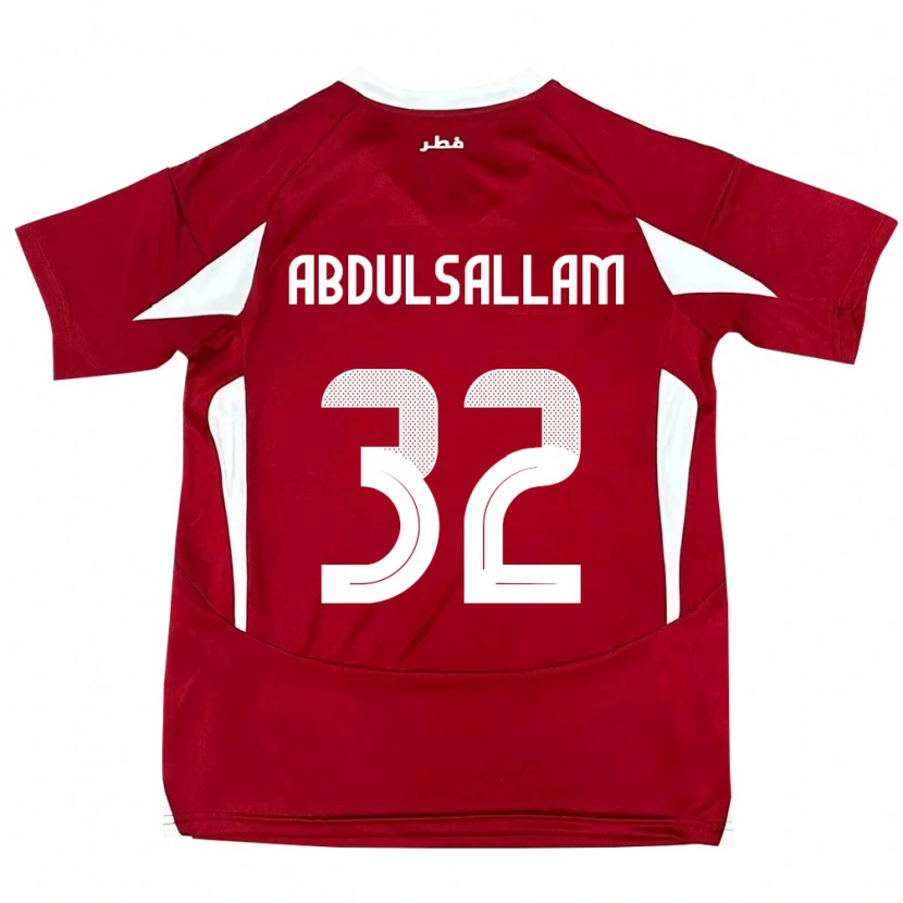 Danxen Kinder Katar Jassem Gaber Abdulsallam #32 Rot Heimtrikot Trikot 24-26 T-Shirt Schweiz