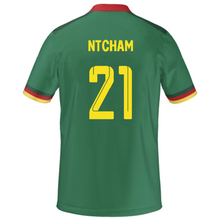Danxen Kinder Kamerun Olivier Ntcham #21 Grün Heimtrikot Trikot 24-26 T-Shirt Schweiz