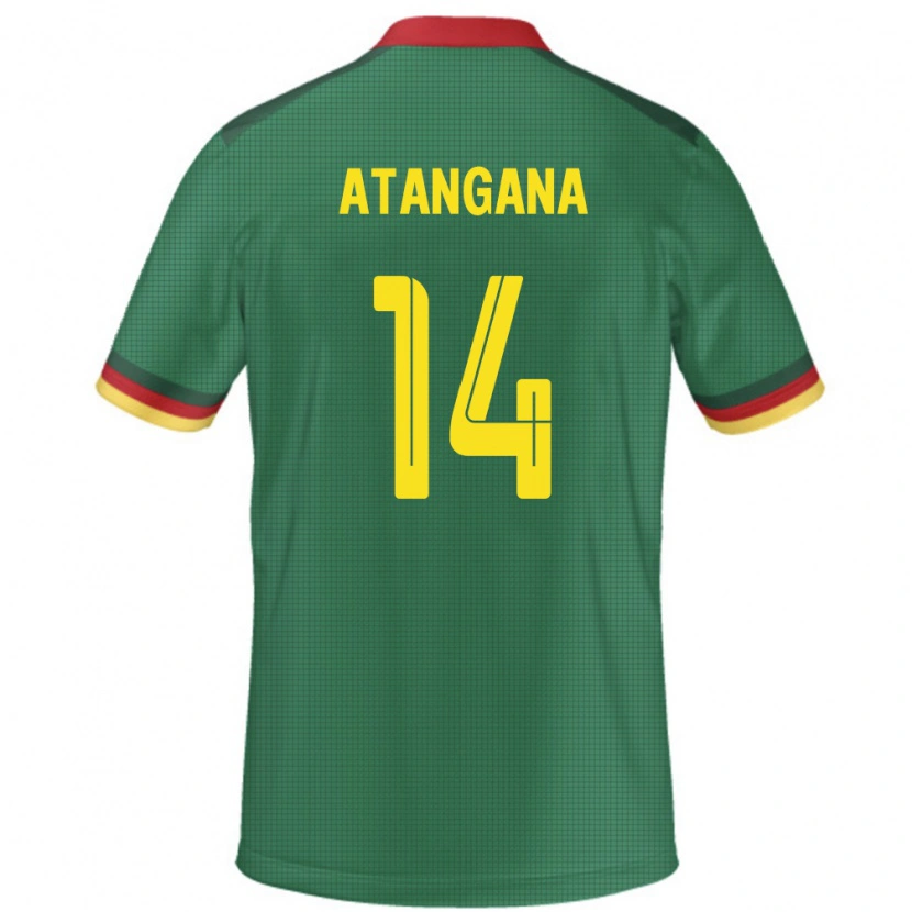 Danxen Kinder Kamerun Joseph Atangana #14 Grün Heimtrikot Trikot 24-26 T-Shirt Schweiz
