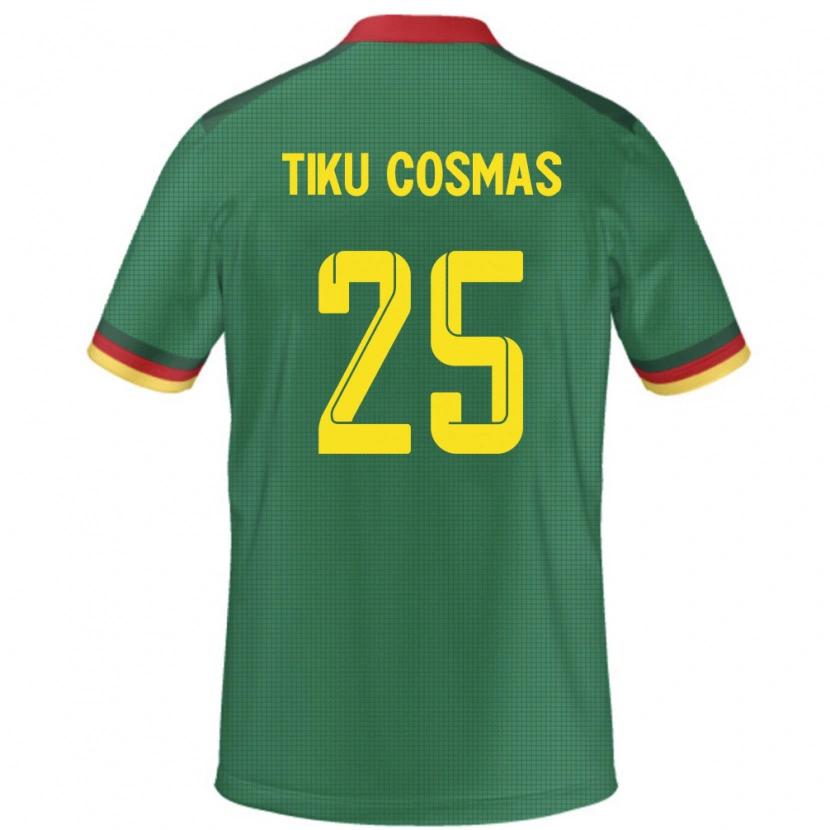 Danxen Kinder Kamerun Ayuck Tiku Cosmas #25 Grün Heimtrikot Trikot 24-26 T-Shirt Schweiz