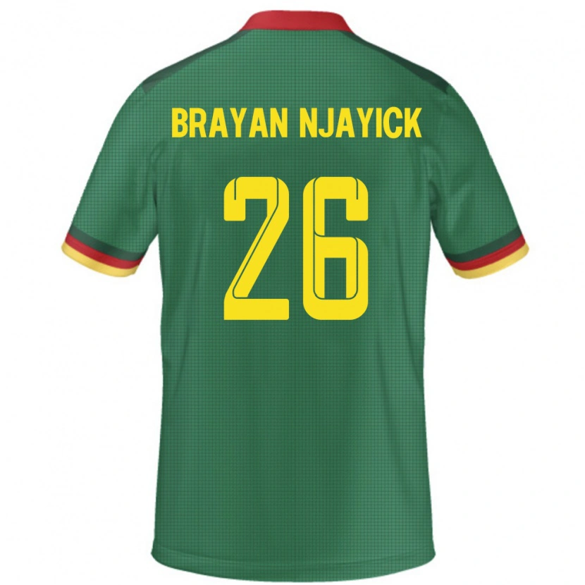 Danxen Kinder Kamerun Fils Brayan Njayick #26 Grün Heimtrikot Trikot 24-26 T-Shirt Schweiz