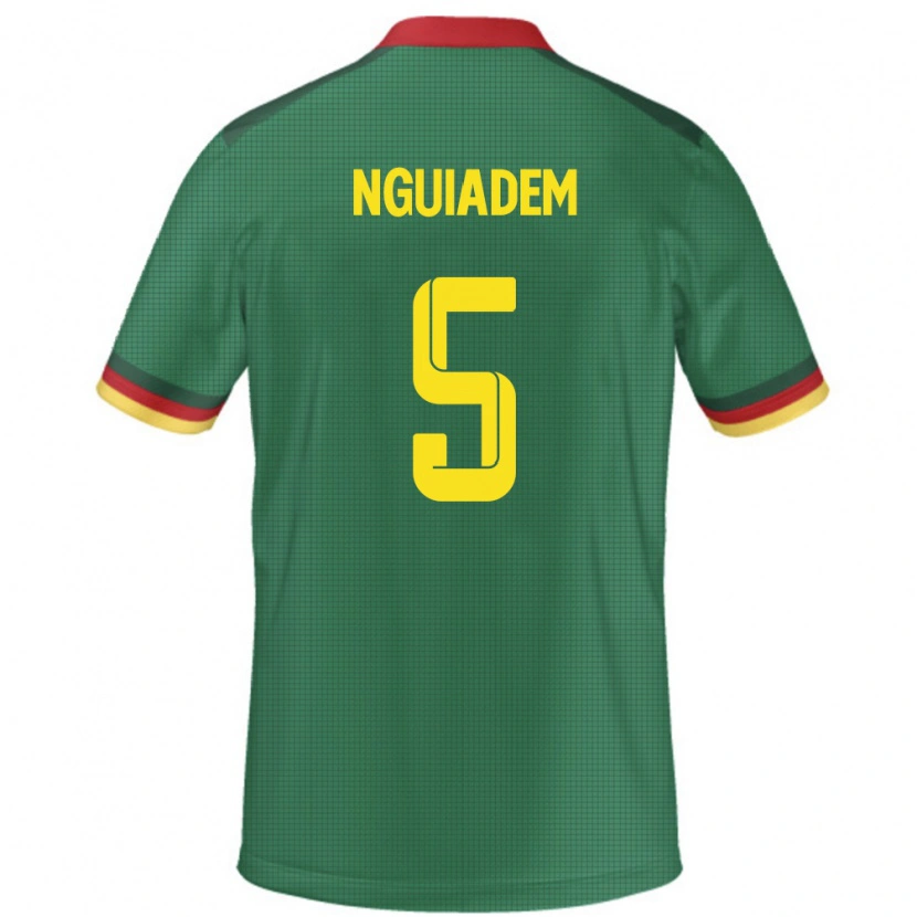 Danxen Kinder Kamerun Annecy Nguiadem #5 Grün Heimtrikot Trikot 24-26 T-Shirt Schweiz