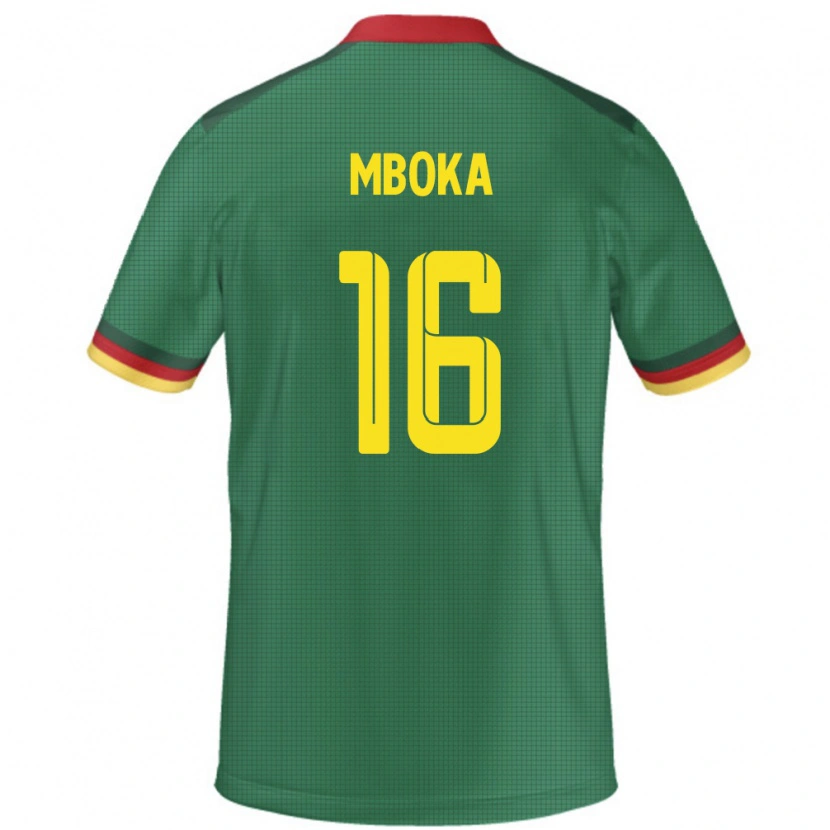Danxen Kinder Kamerun Devis Epassy Mboka #16 Grün Heimtrikot Trikot 24-26 T-Shirt Schweiz
