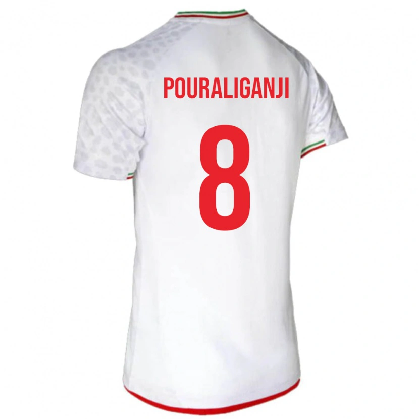 Danxen Kinder Iran Morteza Pouraliganji #8 Weiß Heimtrikot Trikot 24-26 T-Shirt Schweiz