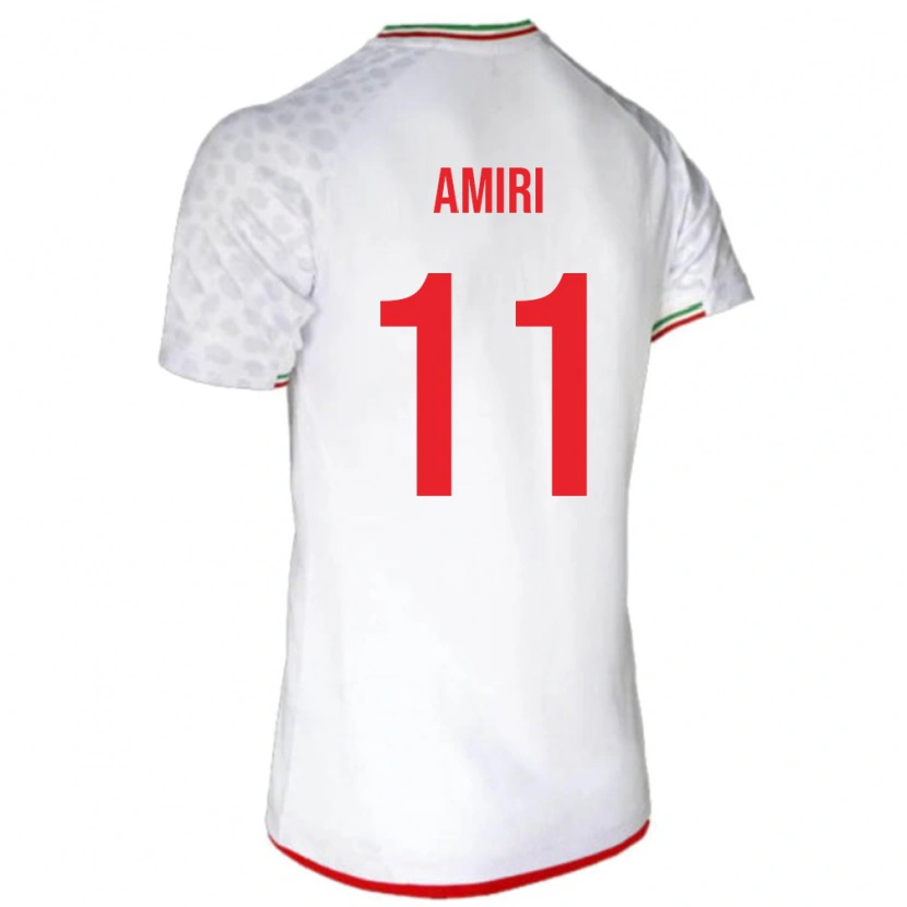 Danxen Kinder Iran Vahid Amiri #11 Weiß Heimtrikot Trikot 24-26 T-Shirt Schweiz
