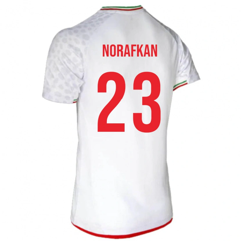 Danxen Kinder Iran Omid Norafkan #23 Weiß Heimtrikot Trikot 24-26 T-Shirt Schweiz