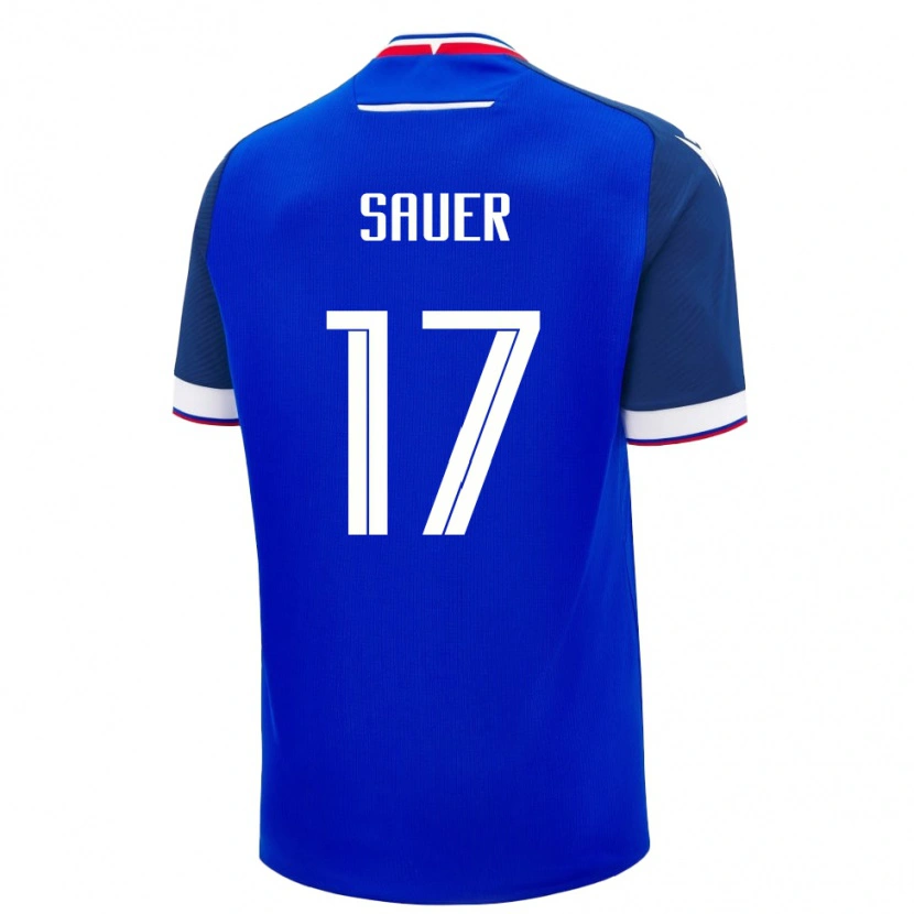 Danxen Kinder Slowakei Leo Sauer #17 Blau Heimtrikot Trikot 24-26 T-Shirt Schweiz