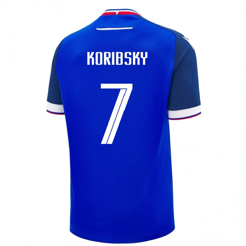 Danxen Kinder Slowakei Simon Koribsky #7 Blau Heimtrikot Trikot 24-26 T-Shirt Schweiz