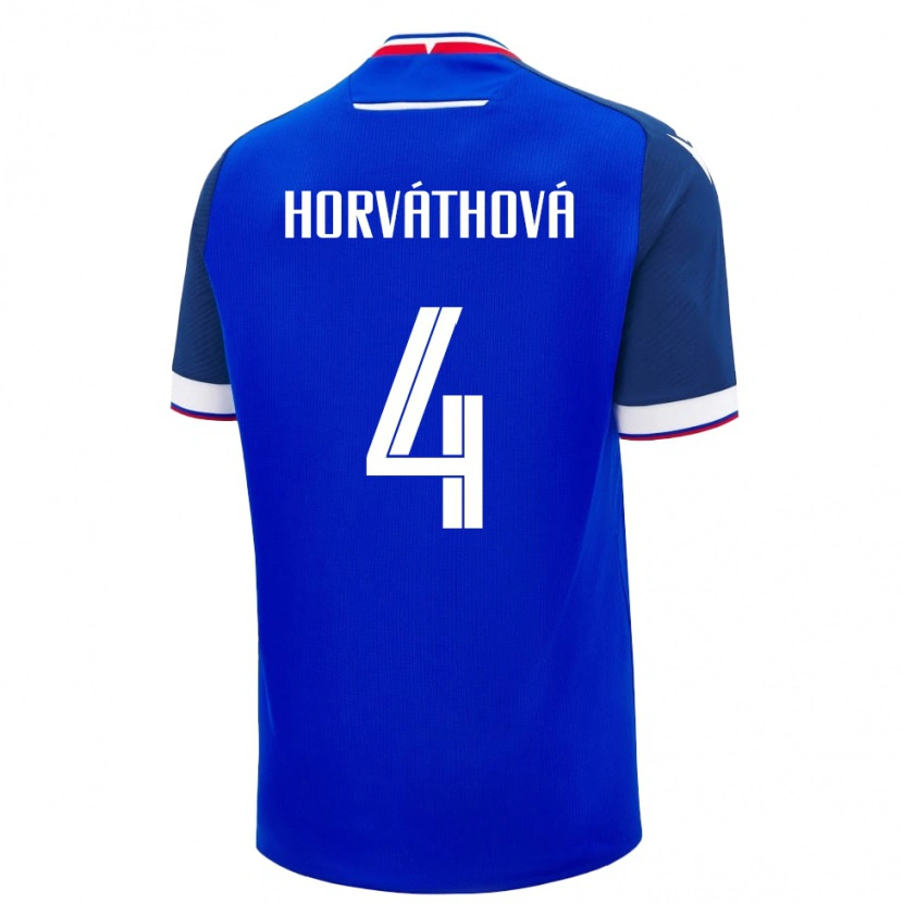Danxen Kinder Slowakei Andrea Horváthová #4 Blau Heimtrikot Trikot 24-26 T-Shirt Schweiz