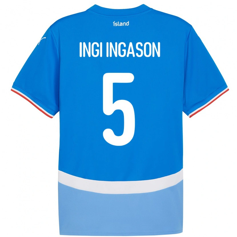 Danxen Kinder Island Sverrir Ingi Ingason #5 Blau Heimtrikot Trikot 24-26 T-Shirt Schweiz