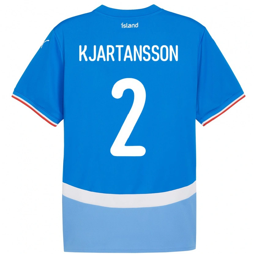 Danxen Kinder Island Emil Máni Breiddal Kjartansson #2 Blau Heimtrikot Trikot 24-26 T-Shirt Schweiz