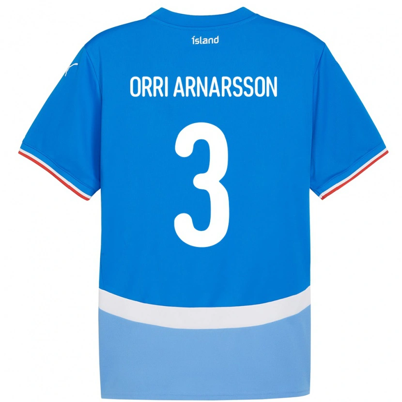 Danxen Kinder Island Egill Orri Arnarsson #3 Blau Heimtrikot Trikot 24-26 T-Shirt Schweiz