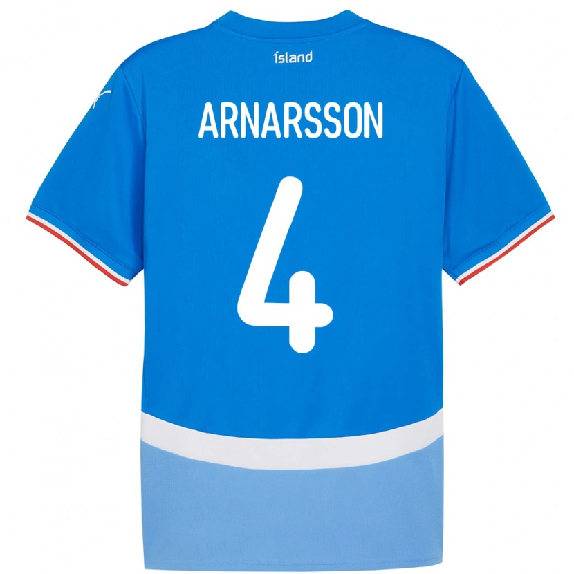 Danxen Kinder Island Ásbjörn Líndal Arnarsson #4 Blau Heimtrikot Trikot 24-26 T-Shirt Schweiz