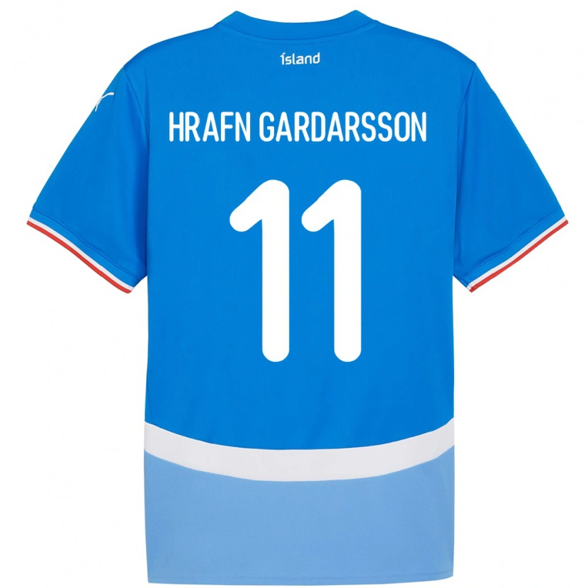 Danxen Kinder Island Bjarki Hrafn Gardarsson #11 Blau Heimtrikot Trikot 24-26 T-Shirt Schweiz