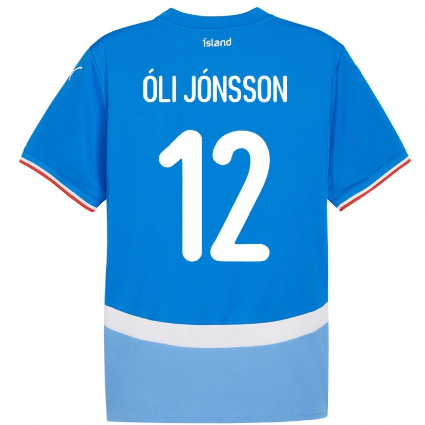 Danxen Kinder Island Haukur Óli Jónsson #12 Blau Heimtrikot Trikot 24-26 T-Shirt Schweiz