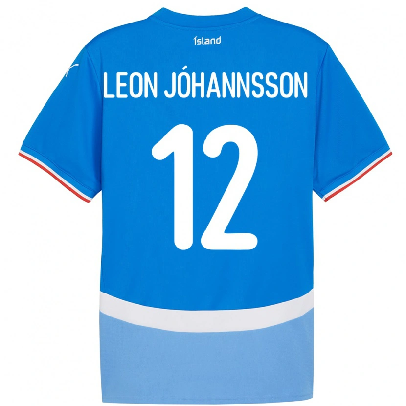 Danxen Kinder Island Marten Leon Jóhannsson #12 Blau Heimtrikot Trikot 24-26 T-Shirt Schweiz