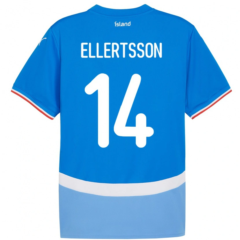 Danxen Kinder Island Styrmir Jóhann Ellertsson #14 Blau Heimtrikot Trikot 24-26 T-Shirt Schweiz