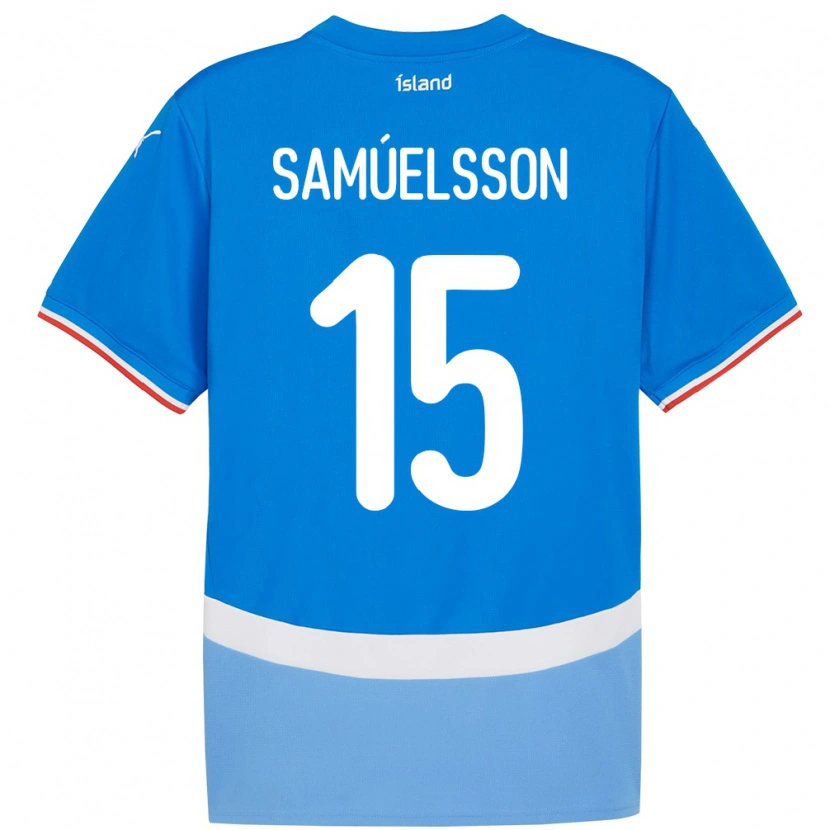 Danxen Kinder Island Birkir Hrafn Samúelsson #15 Blau Heimtrikot Trikot 24-26 T-Shirt Schweiz